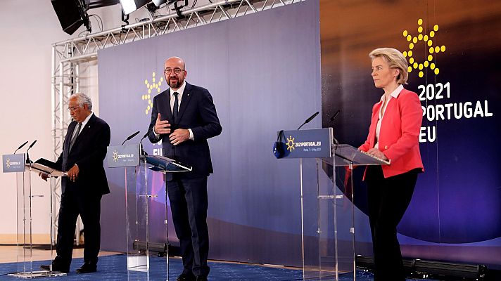 Telediario 1 - El presidente del Consejo Europeo dice que liberar las patentes de las vacunas no es una solución a corto plazo