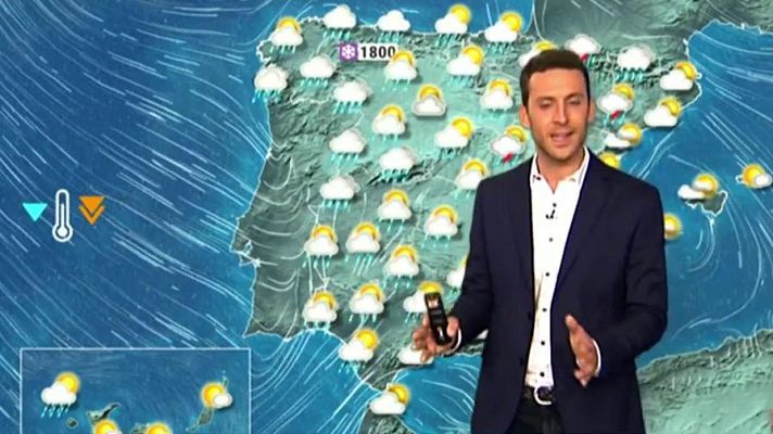 El tiempo - Lluvias en muchas zonas y descenso notable de las temperaturas 