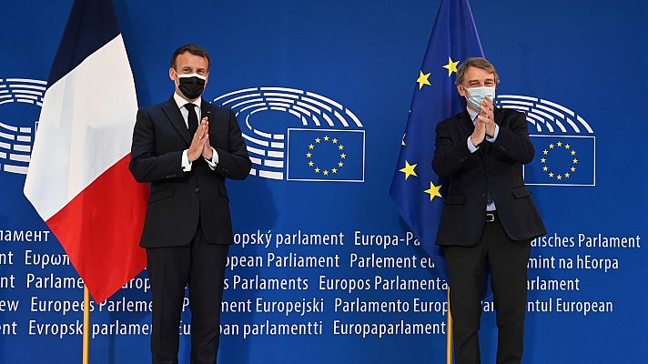 Telediario 1 - Los líderes de la UE celebran el Día de Europa en la sede del Parlamento Europeo de Estrasburgo