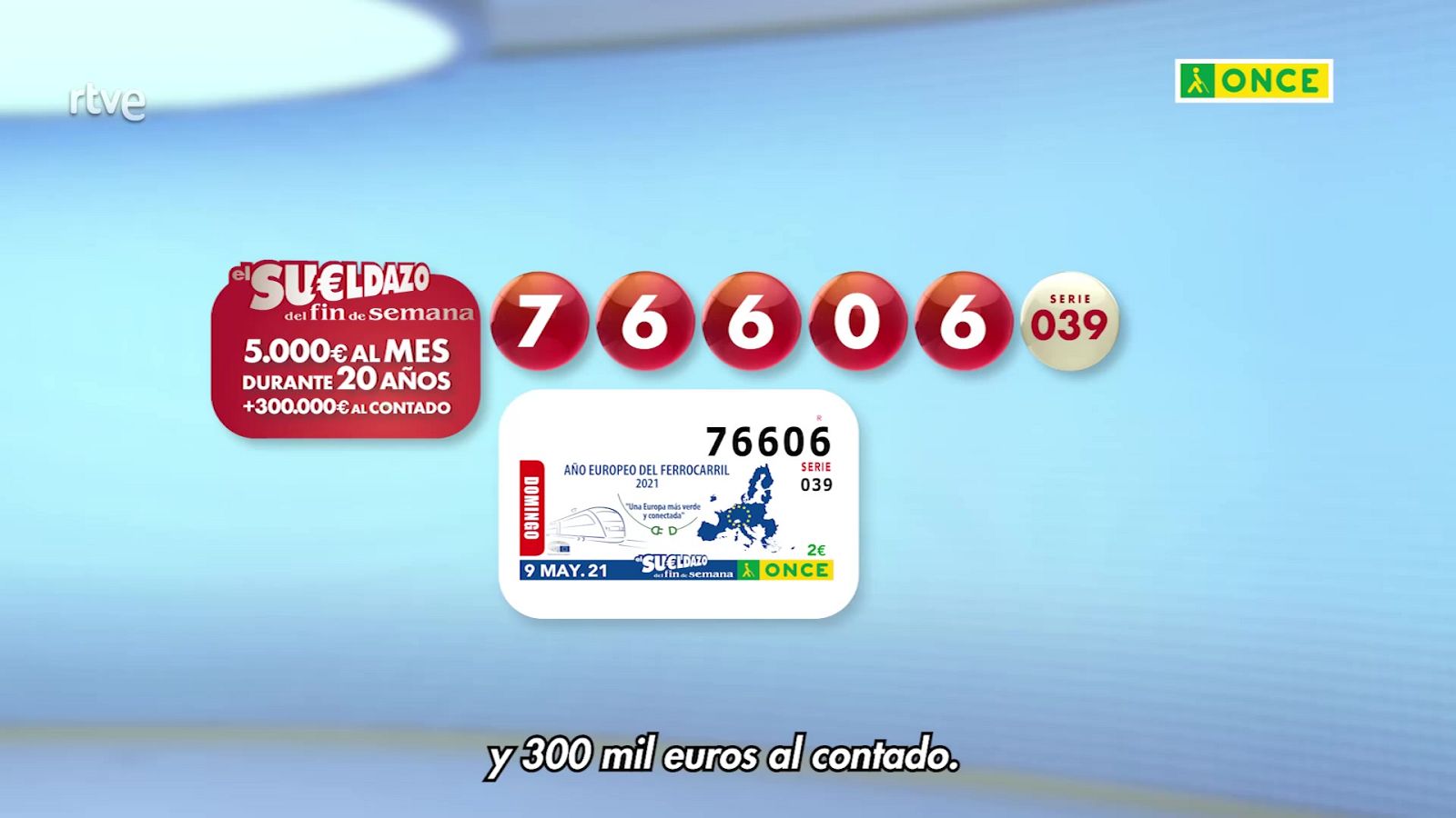 Sorteo ONCE - 09/05/21 - ver ahora