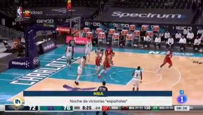 Telediario 1 - Actuación destacada de Rubio y Willy en las victorias de Timberwolves y Pelicans