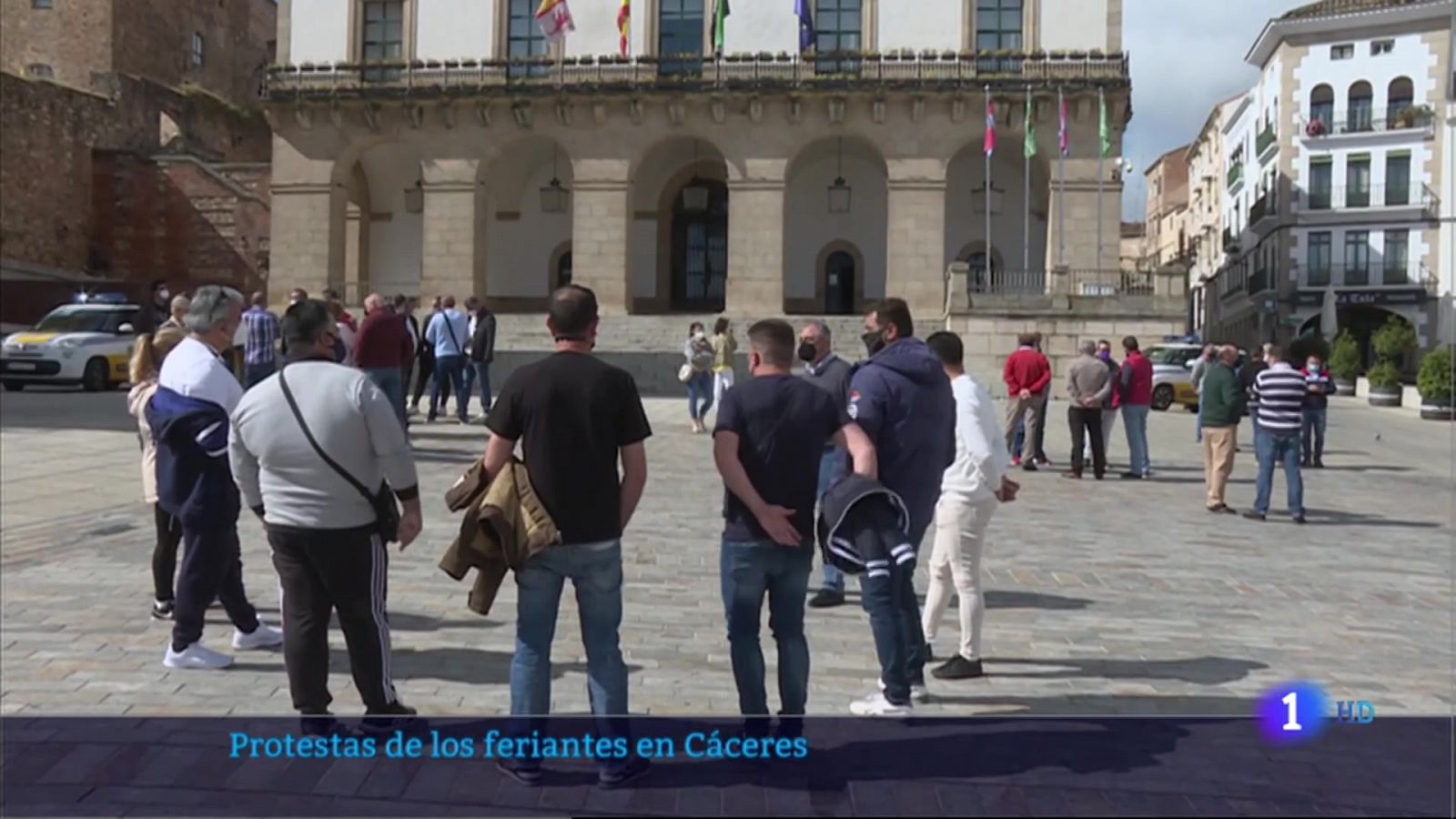 Protestas de los feriantes en Cáceres