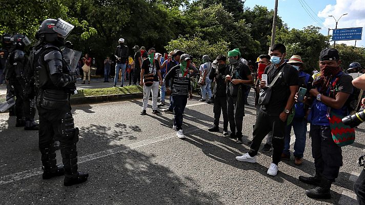 Telediario 1 - Aumenta la violencia en Cali, que se cobra la vida de varios indígenas