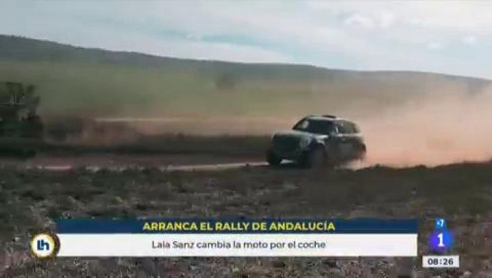 Telediario 1 - Laia Sanz cambia la moto por un Mini en el Rally de Andalucía