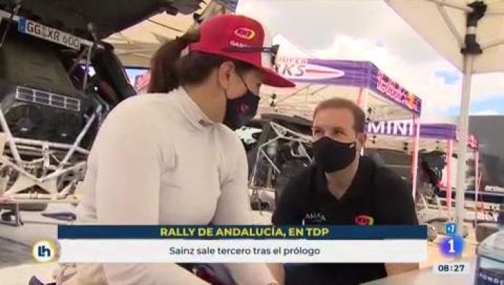 Telediario 1 - Carlos Sainz sale tercero tras el prólogo del Rally de Andalucía