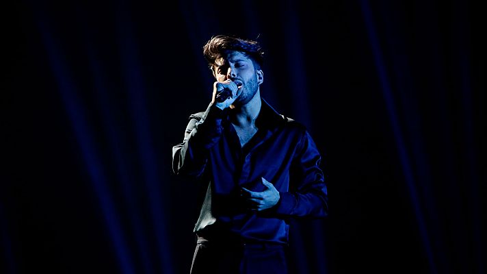 Eurovisión 2021 - Primer pase de Blas Cantó en su primer ensayo