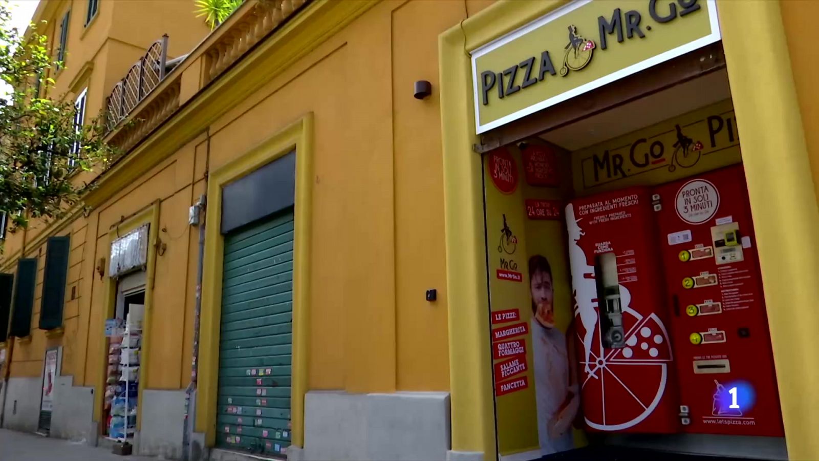 Polémica en Italia por una máquina expendedora que prepara pizzas al instante- RTVE.es