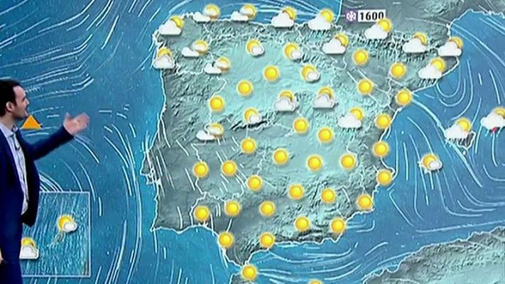 Las temperaturas suben en el interior del oeste peninsular y bajan en el noreste y Baleares