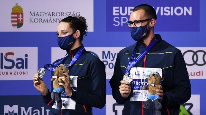 Emma García y Pau Ribes, plata en dúo mixto en el Europeo de Budapest