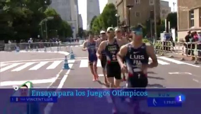 Telediario 1 - El Mundial de triatlón comienza en la 'burbuja' de Yokohama como ensayo para Tokio 2020