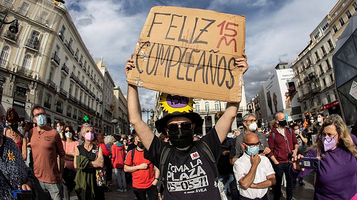 Telediario 1 - Varios actos conmemoran el movimiento del 15M diez años después