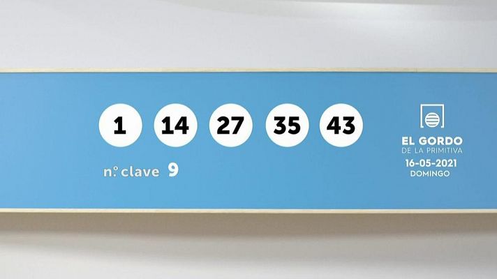 SELAE - Sorteo de la Lotería Gordo de la Primitiva del 16/05/2021