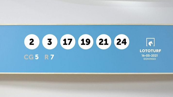 SELAE - Sorteo de la Lotería Lototurf del 16/05/2021