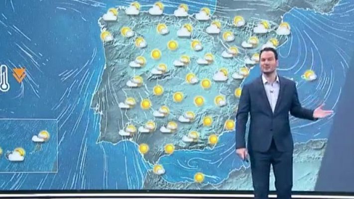 Telediario 1 - La Aemet prevé cielos nubosos en el norte de Galicia y área Cantábrica