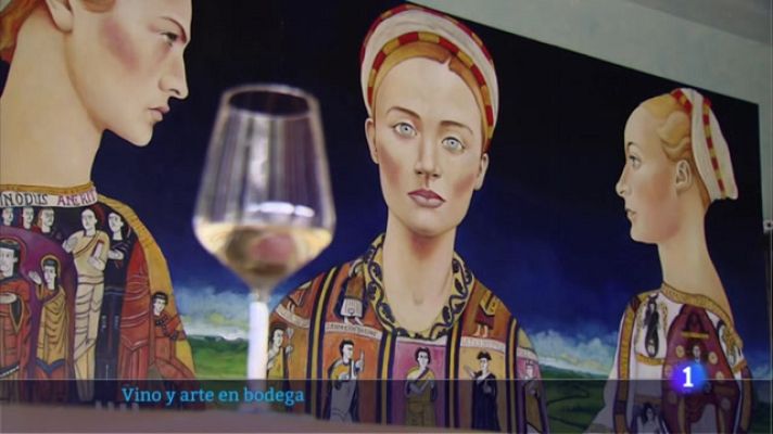  - Las obras de Luis Burgos convierten las paredes de una bodega riojana en un museo