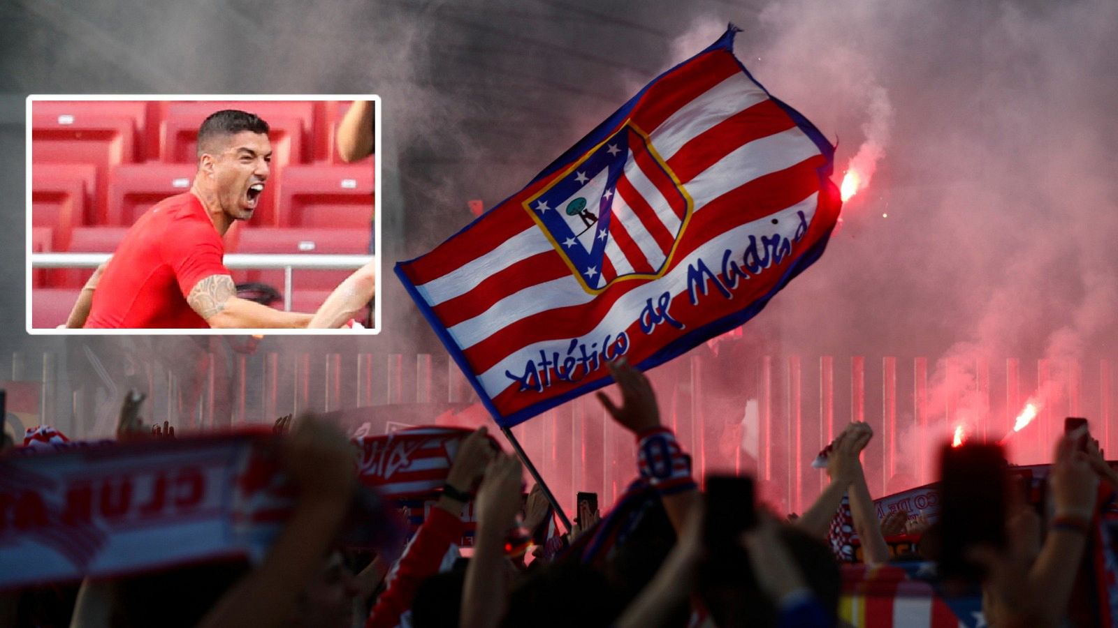 La afición del Atlético empuja desde fuera del estadio en la remontada ante Osasuna