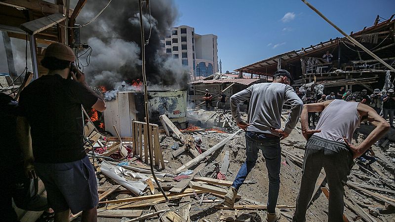 Los bombardeos israelíes continúan sobre Gaza por octavo día consecutivo