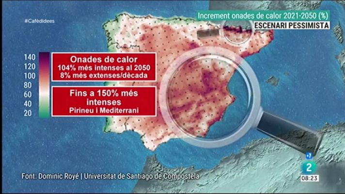 Onades de calor un 150% més intenses al 2050