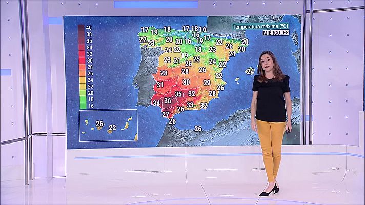 El tiempo - Viento localmente fuerte en las islas Canarias de más relieve