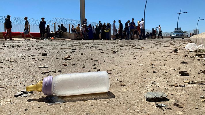 Telediario 1 - Marruecos cierra la frontera, frena la llegada de migrantes y 5.600 ya han sido devueltos