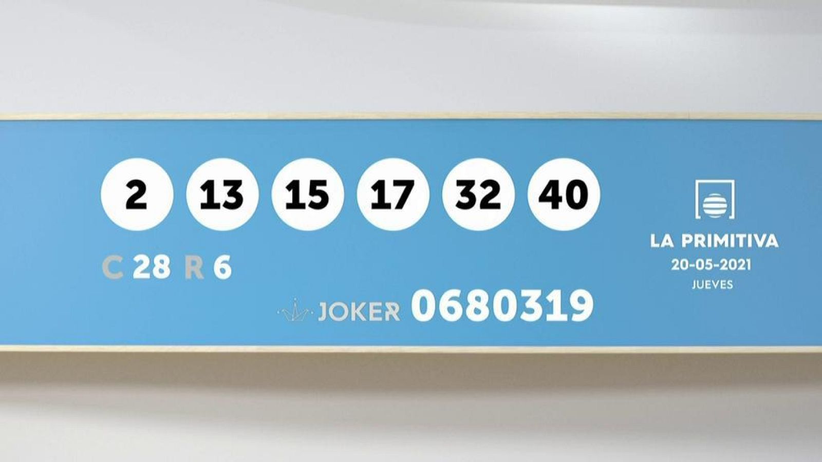 Sorteo de la Lotería Primitiva y Joker del 20/05/2021 - Ver ahora