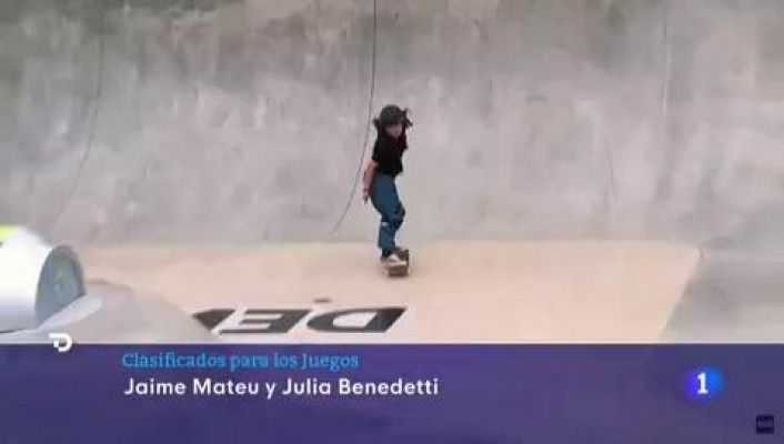 Los skaters Jaime Mateu y Julia Benedetti se clasifican paa Tokio 2020