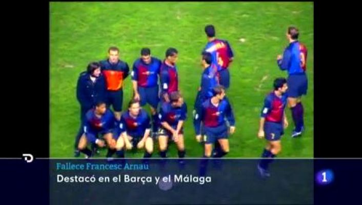 Telediario 1 - Muere Arnau, director deportivo del Oviedo y exportero culé