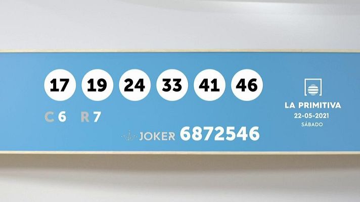 SELAE - Sorteo de la Lotería Primitiva y Joker del 22/05/2021