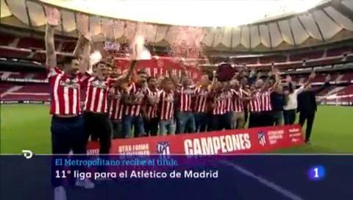 El Atlético de Madrid levanta la Copa de campeón de Liga
