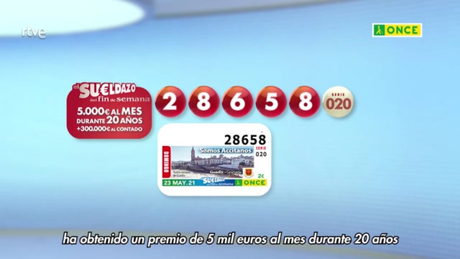 Sorteo ONCE - 23/05/21 - ver ahora