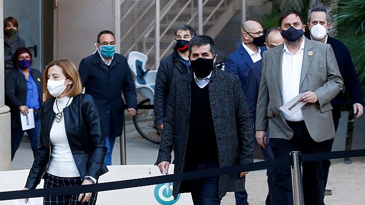 Telediario 1 - Así ha sido el recorrido de los líderes del 'procés' desde su entrada en prisión hace más de tres años