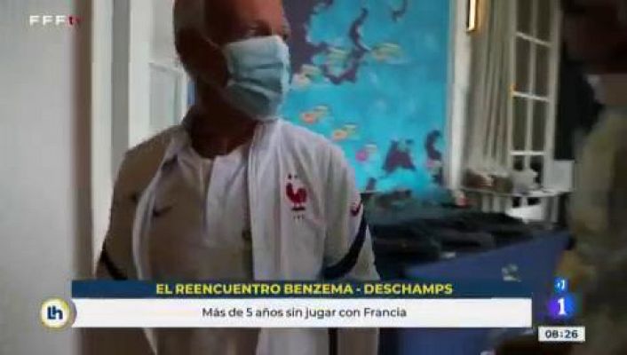 Telediario 1 - Así ha sido el reencuentro entre Benzema y Deschamps