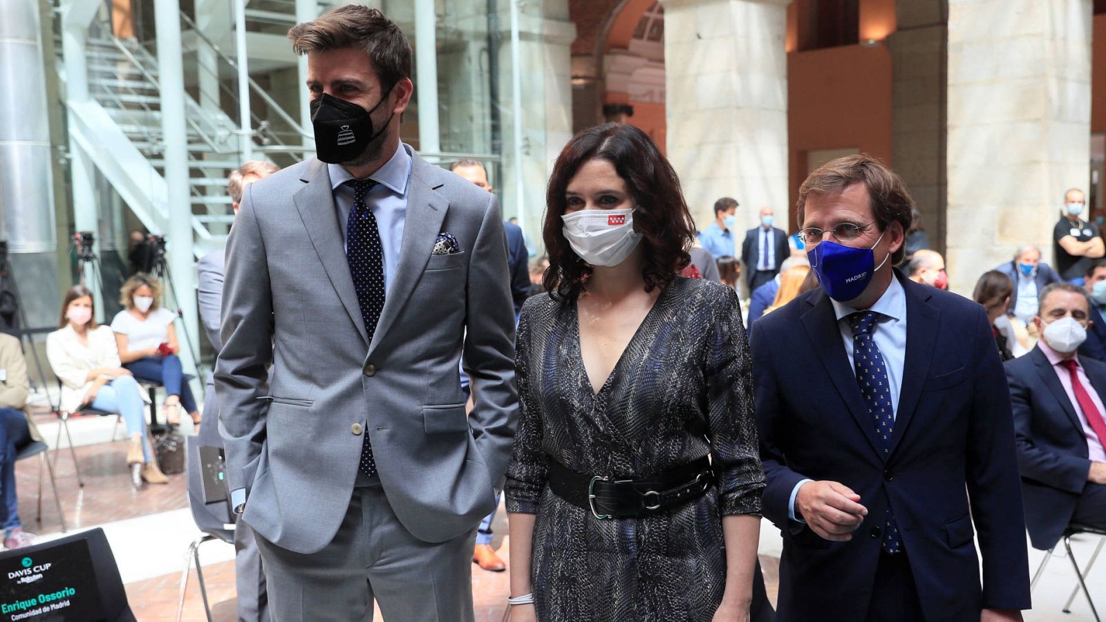 Pique futbolero en la presentación de la Davis 2021 | Ver