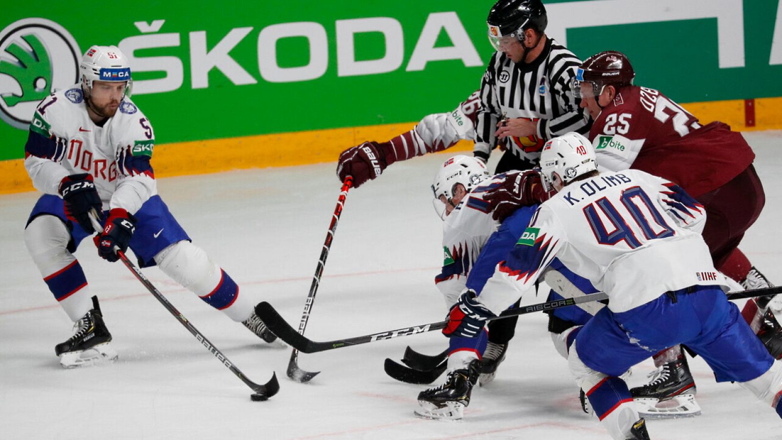 Hockey sobre hielo - Campeonato del Mundo: Letonia - Noruega