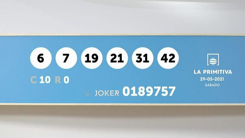 Sorteo de la Lotería Primitiva y Joker del 29/05/2021 - Ver ahora