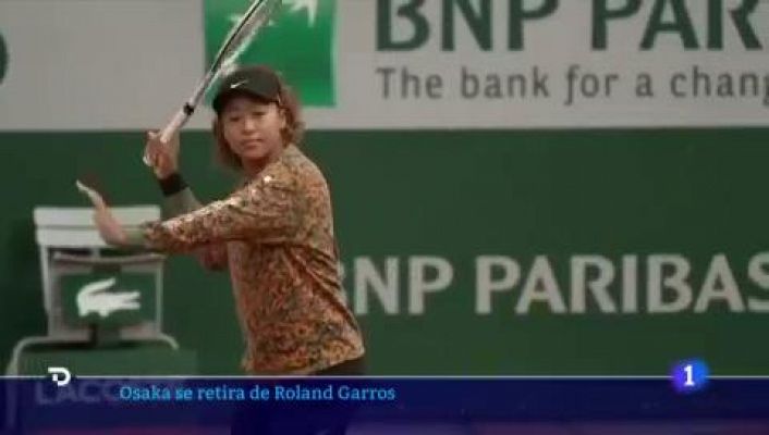Telediario 1 - Osaka abandona Roland Garros por problemas de ansiedad