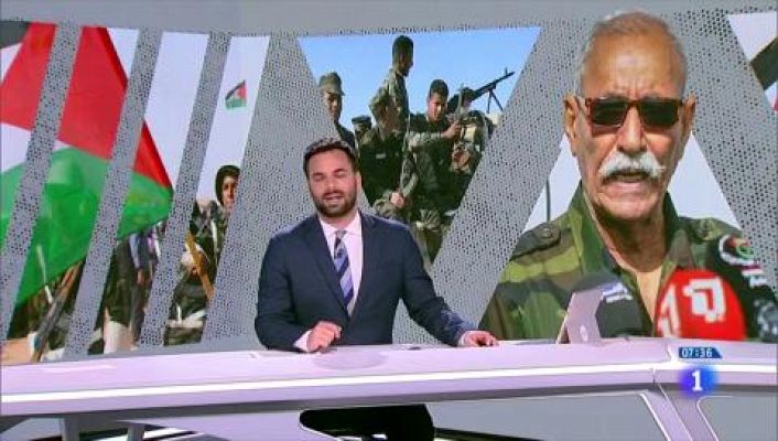 Telediario 1 - El líder del Frente Polisario abandona España