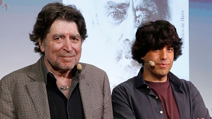 Telediario 1 - Joaquín Sabina, padrino de la presentación de la biografía de Javier Krahe