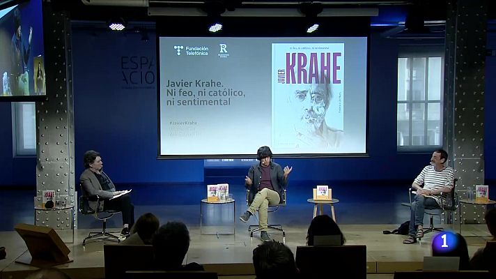 Telediario 1 - Joaquín Sabina, padrino de la presentación de la biografía de Javier Krahe