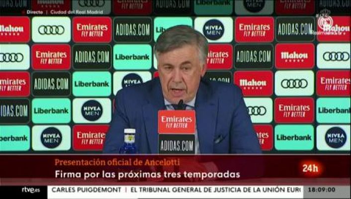 La tarde en 24h - Carlo Ancelotti: "No hemos tenido tiempo de hablar de Ramos"