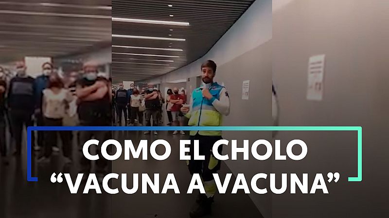 "Como el Cholo, vacuna a vacuna": la explicación viral de un enfermero del 112 en el Wanda Metropolitano