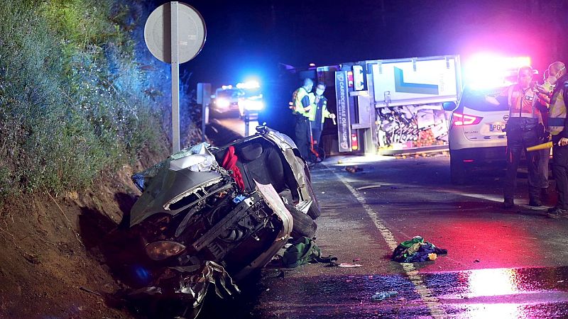 Tráxico accidente en Caldas de Reis, con tres mozos falecidos 