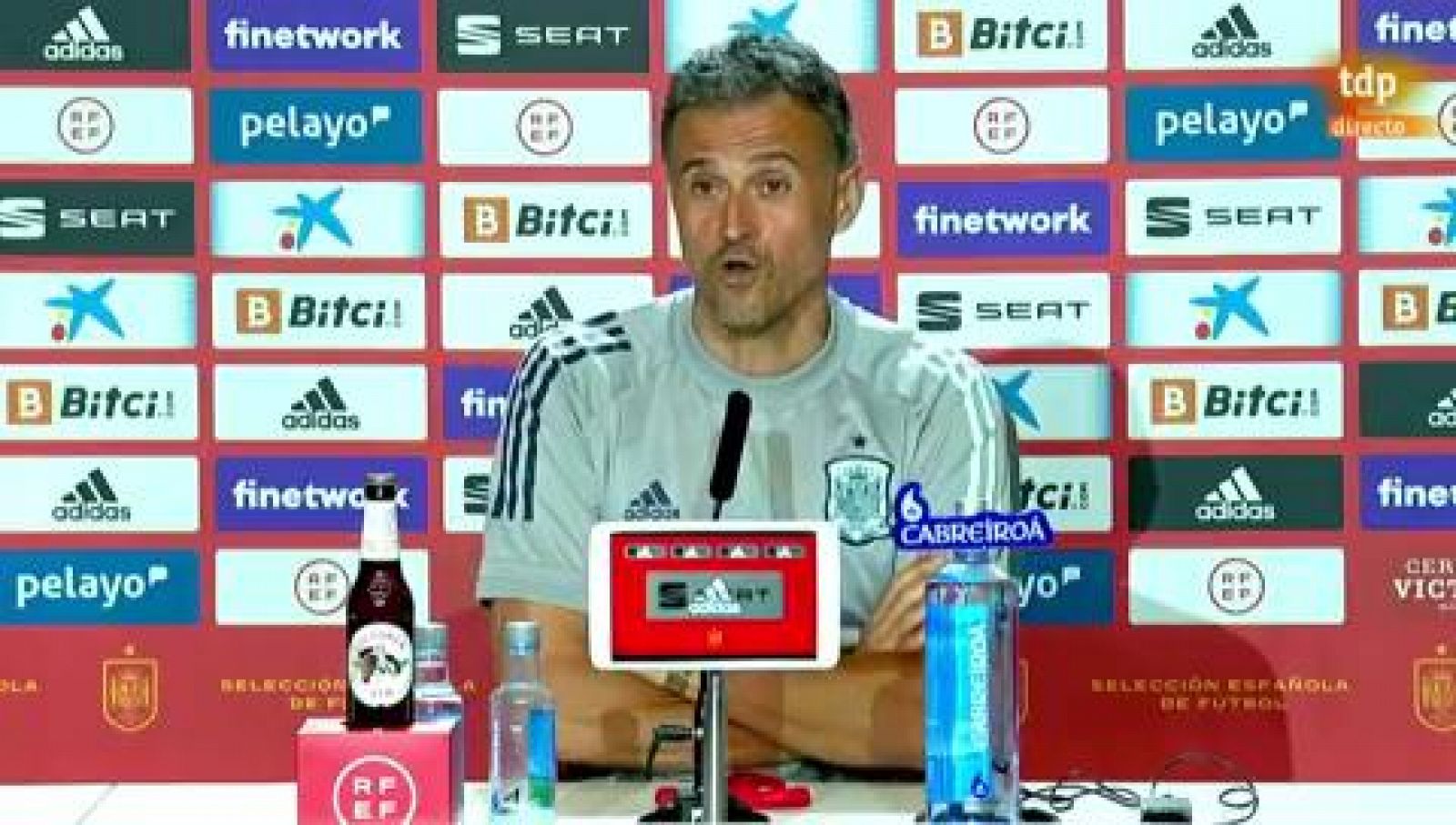 Luis Enrique, sobre la portería: "Pensaba que era De Gea, pero lo que os pone cachondos es la posición"