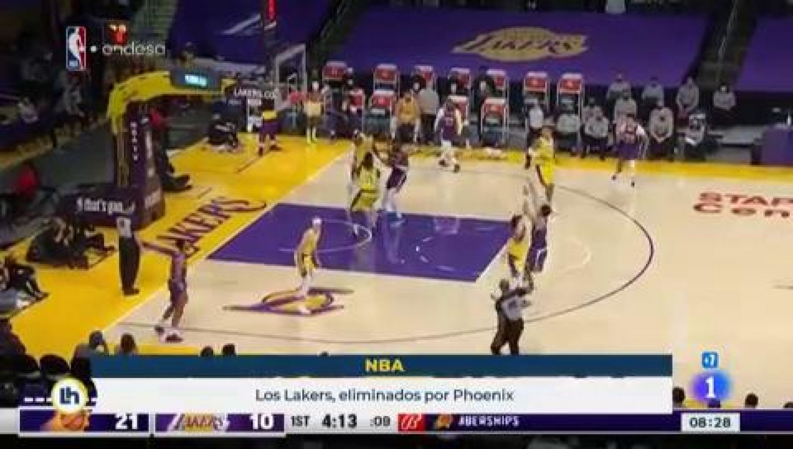 Los Phoenix Suns eliminan a los Lakers 