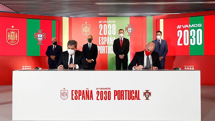 Los máximos dirigentes de España y Portugal respaldan la candidatura ibérica al mundial 2030