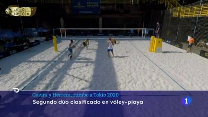 Telediario 1 - Herrera y Gaviria logran la plaza para Tokio 2020 en voley playa