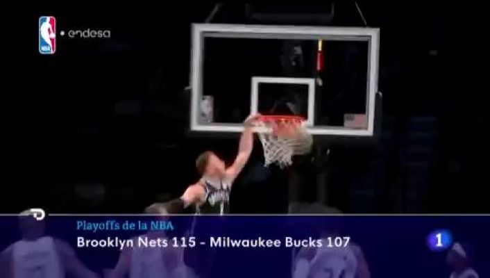 Telediario 1 - Los Nets se adelantan ante los Bucks a pesar de la lesión de Harden
