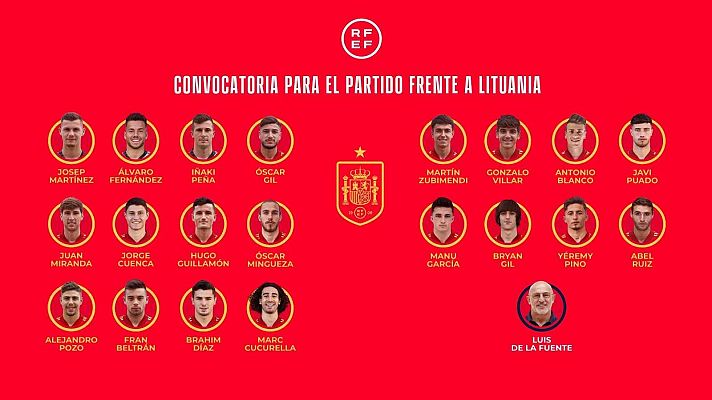 Telediario 1 - La sub-21 se concentra para sustituir a la absoluta en el amistoso contra Lituania