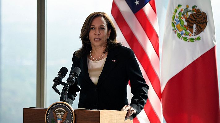Telediario 1 - Kamala Harris ofrece el apoyo de EE.UU. para proteger los derechos laborales de México