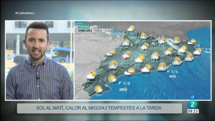 El temps - Sol al matí, molta calor al migdia i tempestes a la tarda
